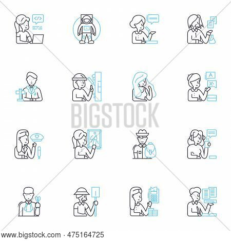 My-making Schemes Linear Icons Set. Crafting, Entrepreneurship, Innovation, Ventures, Startup, Ingen