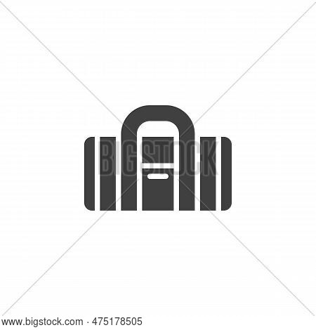 Duffle Bag Vector Icon. Filled Flat Sign For Mobile Concept And Web Design. Sport Bag Glyph Icon. Sy