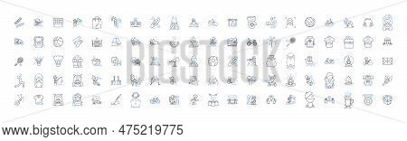 Pastime Line Icons Collection. Gaming, Crafting, Reading, Writing, Collecting, Painting, Cooking Vec