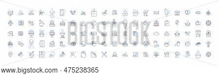 Coffee Shop Line Icons Collection. Aroma, Barista, Beans, Blend, Brew, Caffeine, Cafe Vector And Lin