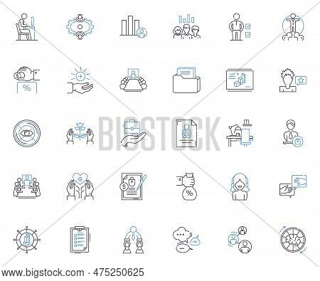 Budget Planning Line Icons Collection. Frugal, Economical, Reduction, Control, Limitation, Prudence,
