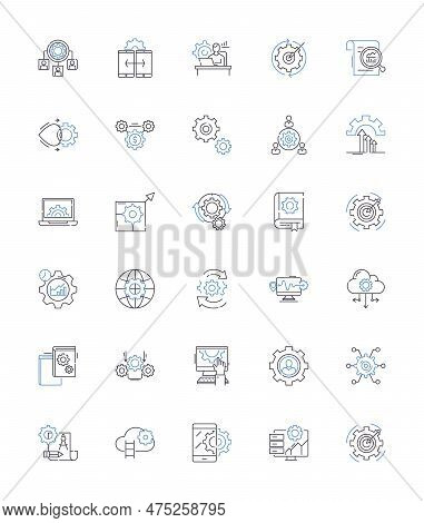 Configuration Line Icons Collection. Set-up, Arrangement, Installation, Design, System, Structure, F