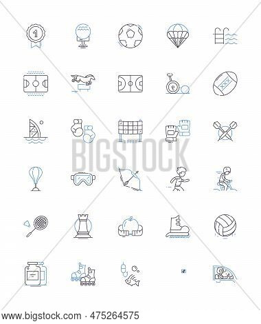 Accessories Line Icons Collection. Jewelry, Scarves, Hats, Belts, Sunglasses, Watches, Gloves Vector