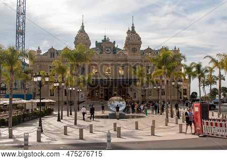 Monte-carlo, Monaco, April 22nd 2023:- A View Of The Famous Monte-carlo Casino In The Principality O