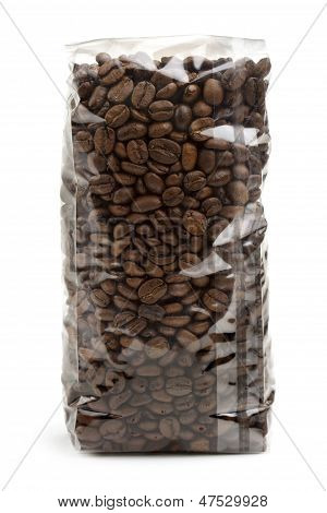 klare plast pose kaffebønner