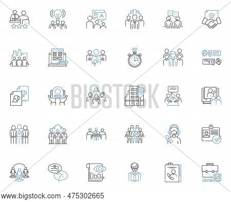 Capital Venture Line Icons Collection. Investment, Funding, Startups, Entrepreneurs, Equity, Angels,