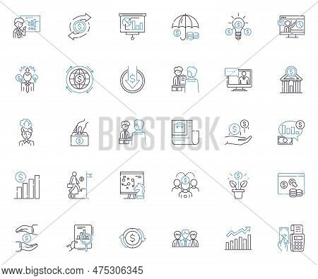 Enterprise Idea Line Icons Collection. Efficiency, Innovation, Collaboration, Synergy, Streamlining,