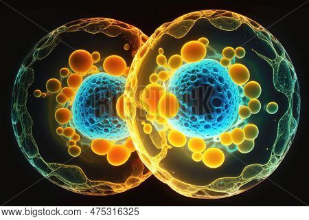 Embryonic Stem Cells , Cellular Therapscience Cell Background Concept , 3d Illustration