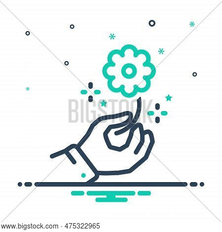 Mix Icon For Wish Longing Shamrock Clover-leaf Holding Concupiscence Desire Hope-for Want Purport