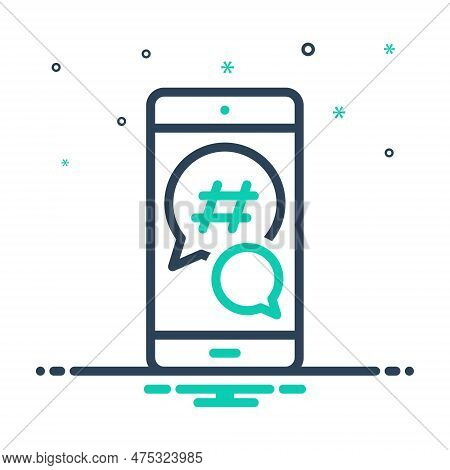 Mix Icon For Irc Communication Phone Bubble Chat Comments Chatbot Hashtag Internet Relay Chat Acrony