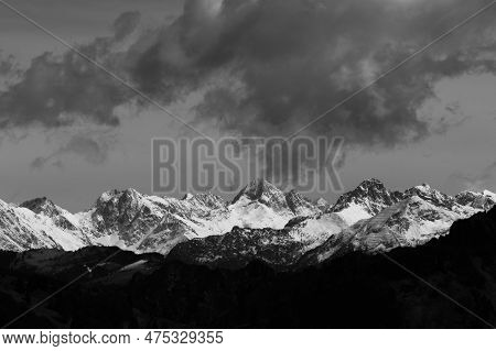 Panorama Of Mountains Of Brembana Valley North Italy