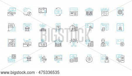 Electronic Payment Linear Icons Set. Digital, Card-less, Instant, Cashless, Secure, Convenient, Safe
