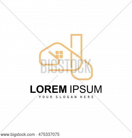 House Logo, Building Furniture Design, Construction Vector, Property Brand Icon, Real Estate, Housin