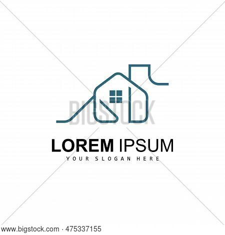 House Logo, Building Furniture Design, Construction Vector, Property Brand Icon, Real Estate, Housin