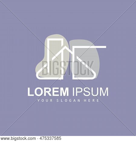 House Logo, Building Furniture Design, Construction Vector, Property Brand Icon, Real Estate, Housin