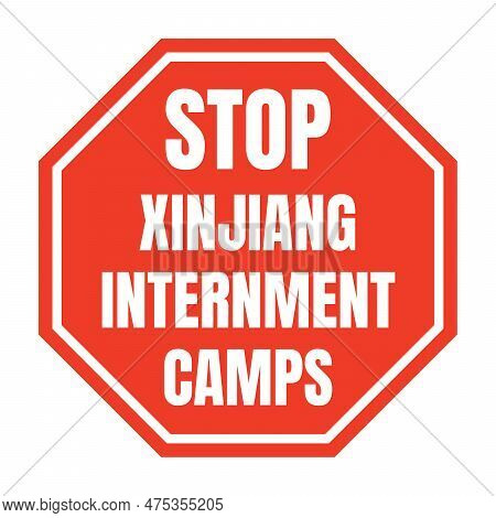 Stop Xinjiang Internment Camps Symbol Icon Illustration
