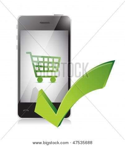 Online Shopping Basket On A Mobile Phone