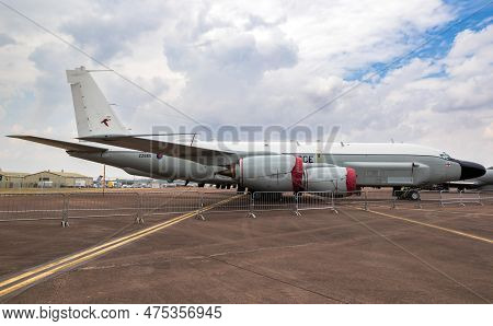 Royal Air Force Boeing Rc-135w Rivet Joint Military Reconnaissance Aircraft At Raf Fairford, Uk - Ju