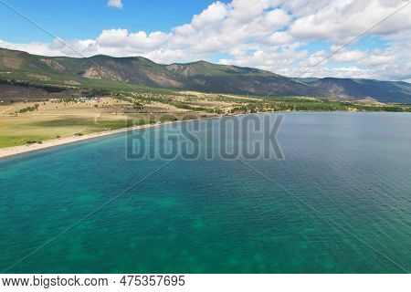 Lake Baikal From The Air In Summer.