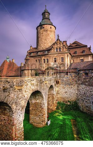 Lesna, Poland - October 2, 2014:  Czocha Castle Is Situated In Lesna Village, Lower Silesia. It Is A