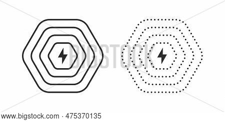Wireless Charger Icons. Electromagnetic Charger Signs. Phone Charge Simple Illustration. Vector Scal