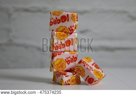 April 20, 2023 Ukraine City Kyiv Chewing Gum Chupa Chups Babol On A Light Background