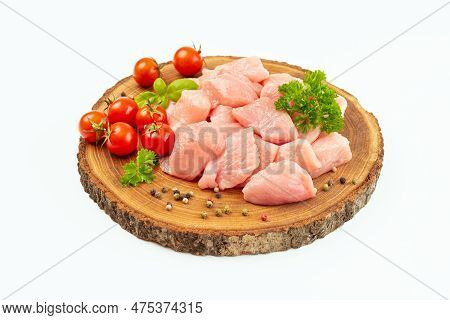 Ogranic Food And Healthy Eating.chicken Fillet.fresh Pieces Of Turkey Meat.raw Chicken.raw Pieces Of