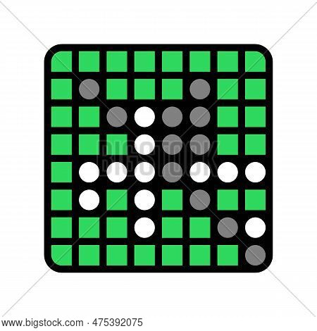 Othello Game Board Table Color Icon Vector. Othello Game Board Table Sign. Isolated Symbol Illustrat