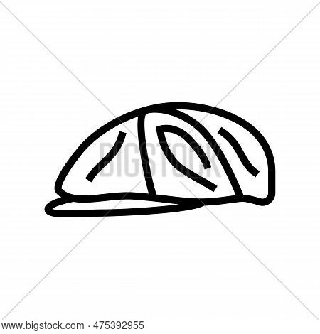 Newsboy Cap Hipster Retro Line Icon Vector. Newsboy Cap Hipster Retro Sign. Isolated Contour Symbol 