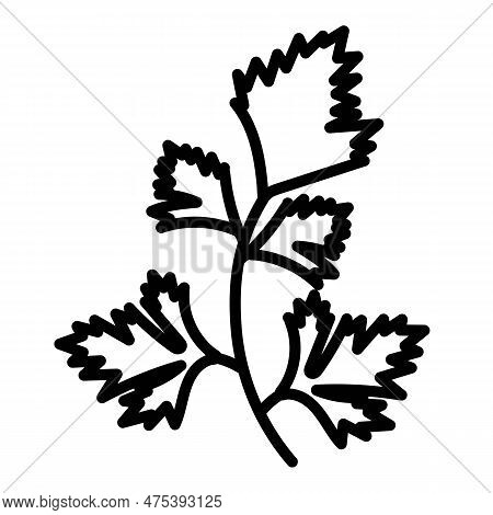 Parsley Icon. Icon Of Parsley In Outline Or Line Style.