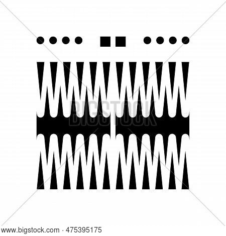 Backgammon Game Board Table Glyph Icon Vector. Backgammon Game Board Table Sign. Isolated Symbol Ill