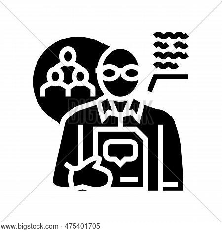 Social Scientists Worker Glyph Icon Vector. Social Scientists Worker Sign. Isolated Symbol Illustrat