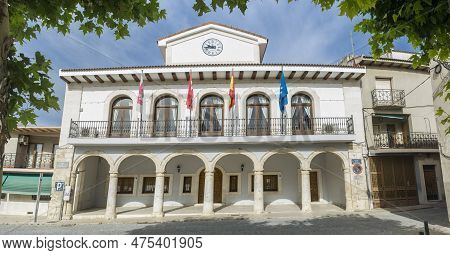 Estremera, Beautiful Little Town In Las Vegas County, Madrid, Spain. Town Hall Building