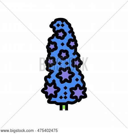 Delphinium Blossom Spring Color Icon Vector. Delphinium Blossom Spring Sign. Isolated Symbol Illustr