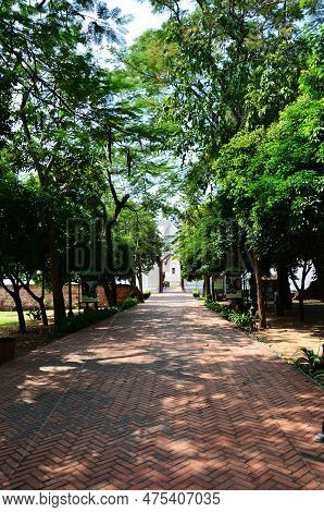Ancient Ruins Buildings And Antique Architecture Palace Inner Gate Of King Narai Ratchaniwet Palace