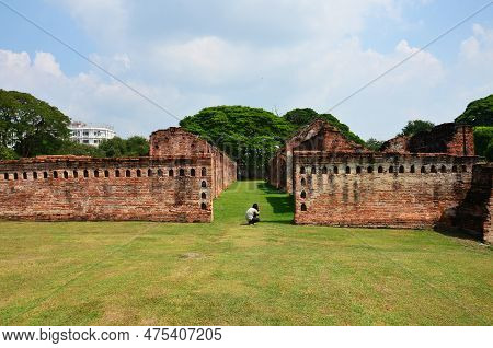 Ancient Ruins Buildings And Antique Architecture Twelve Royal Storage Of King Narai Ratchaniwet Pala