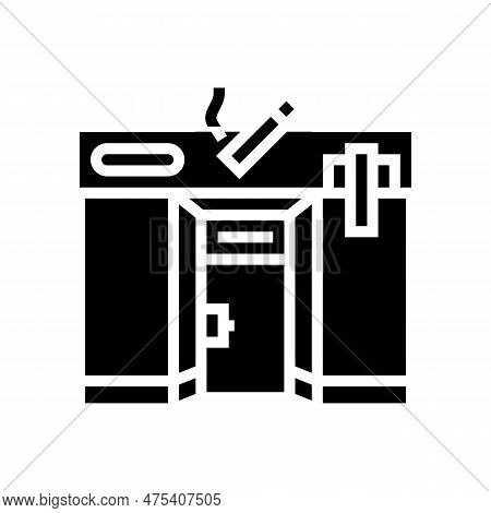 Tobacconist Store Glyph Icon Vector. Tobacconist Store Sign. Isolated Symbol Illustration