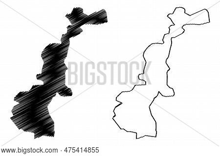 Lake Rupa (federal Democratic Republic Of Nepal) Map Vector Illustration, Scribble Sketch Rupa Tal M