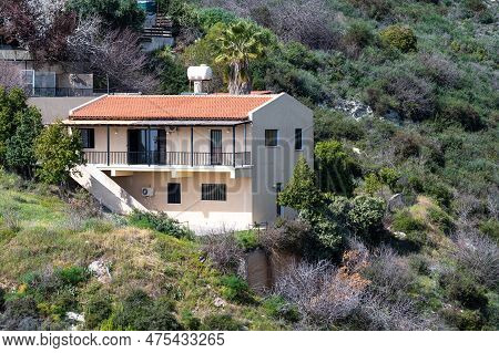 Tala, Cyprus - March 27, 2023 - Holiday House In The Grene Mountains