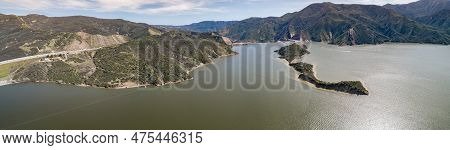 Pyramid Lake In California. It Is A Reservoir Formed By Pyramid Dam On Piru Creek In The Eastern San