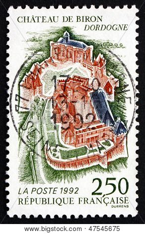 Postage Stamp France 1992 Biron Chateau, Dordogne Department