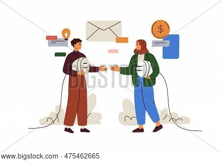 Making Business Connections, Finding Partner For Cooperation. Perfect Match, Synergy. Collaboration,