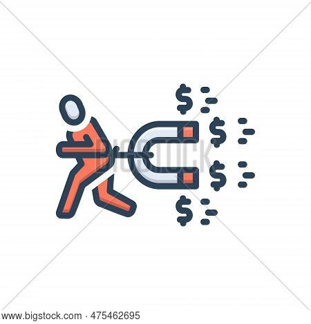 Color Illustration Icon For Likely Eventual Probable Distinctly-possible Feasible Magnetic Drag