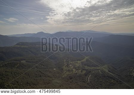 Collsacabra Mountains Landscape In Guilleries National Park In Catalonia
