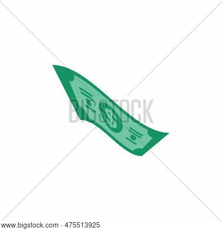 Us Dollar Stock Paper Bank Notes Icon Sign Business Finance Money Concept Vector Illustration