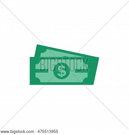 Us Dollar Stock Paper Bank Notes Icon Sign Business Finance Money Concept Vector Illustration