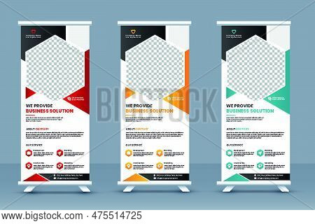 Business Roll Up Banner Template And Business Standee Roll Up Banner Layout Or Corporate Roll-up Ban
