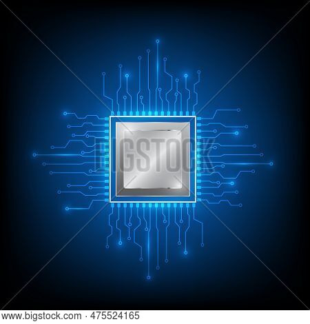 Computer Processor Technology Vector Processor Background Illustration