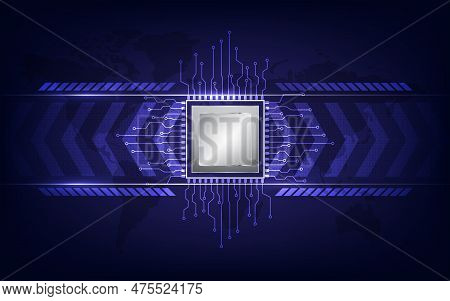 Computer Processor Technology Vector Processor Background Illustration