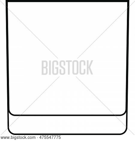 Lowball Glass Icon, Cocktail Glass Name Related Vector Illustration